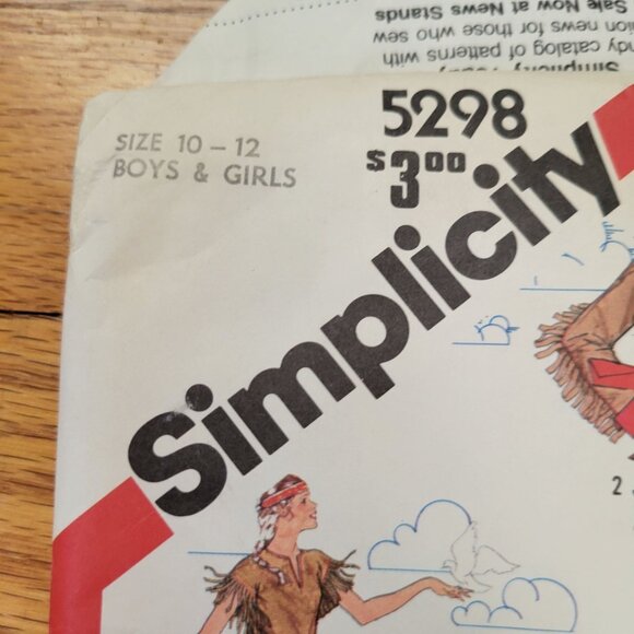 Simplicity 5298 Lone Ranger Costume Sewing Pattern 10-12 Boys Girls Youth - Picture 2 of 5